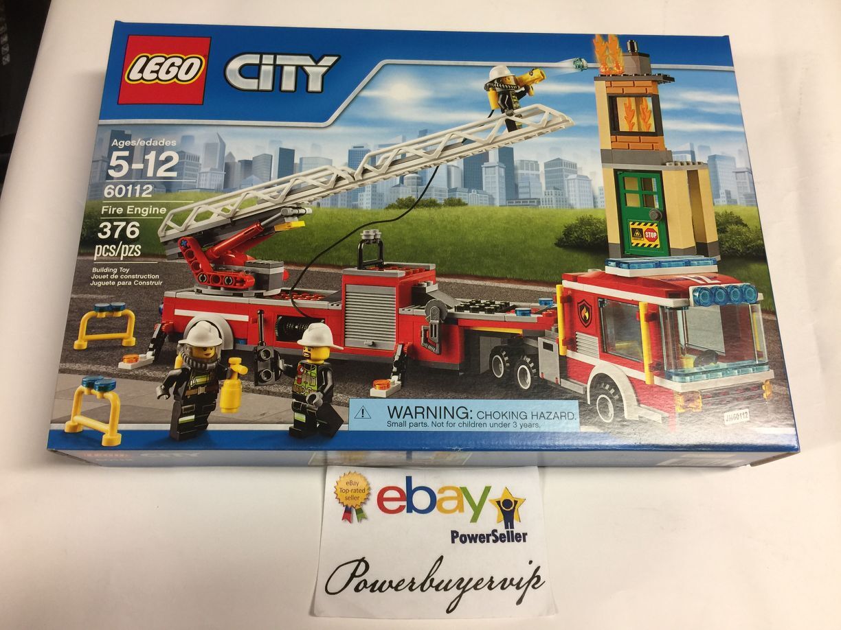 NEW LEGO CITY Fire Engine 60112 Truck Ladder Firefighters Cab Building Toy - Click Image to Close